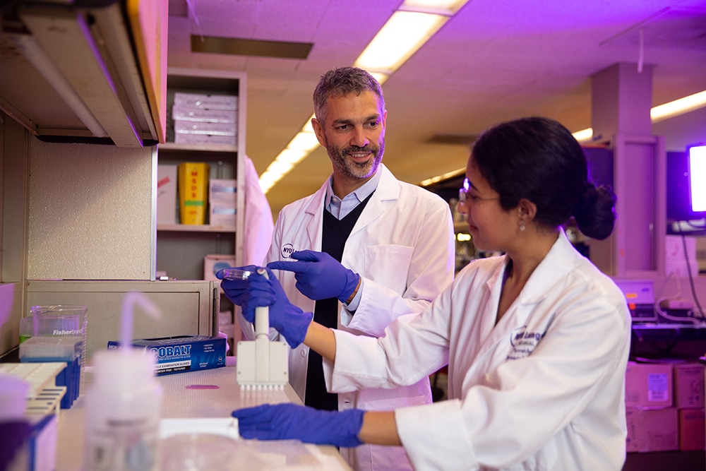 NYULH researchers in the lab